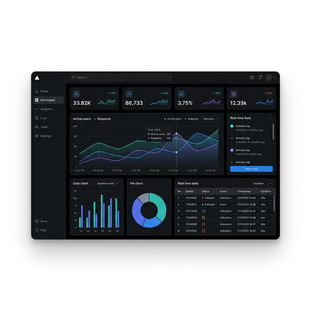 Real-Time Analytics Dashboard UI Preview