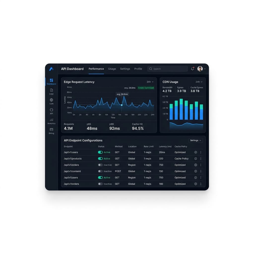 Headless CMS & Edge API UI Preview